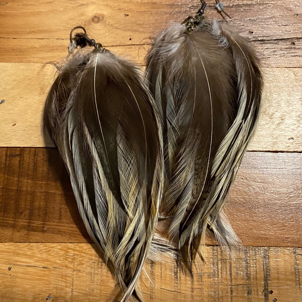 Feather earrings